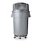 Rubbermaid Commercial BRUTE Trash Can Top, Round, Dome with Push Door, Fits 44 gal Cans, 24 3/4 in Dia, Gray FG264788GRAY - alternate 3