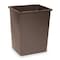 Rubbermaid Commercial Glutton(R) 56 gal Square Outdoor Can, Brown, None, Plastic, 22 3/4 in FG256B00BRN - alternate 1