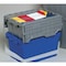 Akro-Mils Attached Lid Container, 8 gal Volume Cap., 21 1/2 in L, 15 1/4 in W, 9 in H, Plastic, Steel Hinge 39-0854W023 - alternate 4