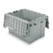 Akro-Mils 12 gal Attached Lid Container, Gray, Plastic, Steel Hinge, 21 1/2 in L x 15 1/4 in W x 12 1/2 in H 39120 - alternate 1