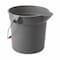 Rubbermaid Commercial 2 1/2 gal Round Bucket, 10-1/4 in H, 10 1/2 in Dia, Gray, Plastic FG296300GRAY - alternate 3