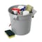 Rubbermaid Commercial 2 1/2 gal Round Bucket, 10-1/4 in H, 10 1/2 in Dia, Gray, Plastic FG296300GRAY - alternate 2