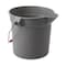 Rubbermaid Commercial 2 1/2 gal Round Bucket, 10-1/4 in H, 10 1/2 in Dia, Gray, Plastic FG296300GRAY - alternate 1