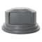 Rubbermaid Commercial BRUTE(R) 55 gal Trash Can Lid, Dome with Push Door Gray, Resin, 1 Openings 27 1/4 in W/Dia FG265788GRAY - alternate 3