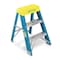 Werner Step Stand, 2 Steps, 250 lb Load Capacity, 24 in Overall Height, Fiberglass, Blue/Silver/Yellow 6002 - alternate 1