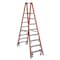 Werner 10 ft Fiberglass Twin Platform Stepladder, 300 lb Capacity PT7408-4C - alternate 1