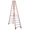 Werner 14 ft. Fiberglass Twin Stepladder, 13 Steps, 300 lb Load Capacity, 106 1/4 in Base Spread T7414 - alternate 1