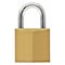 Master Lock Padlock, Keyed Different, Standard Shackle, Rectangular Brass Body, Steel Shackle, 3/8 in W 4120WWG - alternate 1