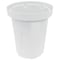 Cortech Cobra Can 50 gal Round Trash Can, White, None, Polyethylene, Not Applicable 502W - alternate 1