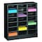 Tennsco Literature Sorter 21 Compartments, 30-5/8"W x 11-1/2"D Black 4075BK - alternate 1