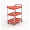 Rubbermaid Commercial Dual-Handle Utility Cart with Lipped Plastic Shelves, Plastic, 200 lb Load Capacity, 3 Shelves FG342488PLAT - alternate 3