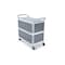 Rubbermaid Commercial Enclosed Service Cart, Plastic, 300 lb Load Capacity, 3 Shelves, 40 3/8 in L, 20 in W, 37 4/5 in H FG409300BLA - alternate 4
