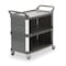 Rubbermaid Commercial Enclosed Service Cart, Plastic, 300 lb Load Capacity, 3 Shelves, 40 3/8 in L, 20 in W, 37 4/5 in H FG409300BLA - alternate 1