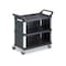 Rubbermaid Commercial Enclosed Service Cart, Plastic, 300 lb Load Capacity, 3 Shelves, 40 3/8 in L, 20 in W, 37 4/5 in H FG409300BLA - alternate 2