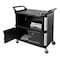 Rubbermaid Commercial Enclosed Service Cart, High Density Polypropylene, 300 lb Load Capacity, 2 Shelves, 40 3/8 in L FG409500BLA - alternate 7