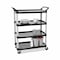 Rubbermaid Commercial Dual-Handle Utility Cart with Lipped Plastic Shelves, Plastic, 300 lb Load Capacity, 4 Shelves FG409600BLA - alternate 8