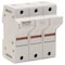 Mersen Finger Safe Fuse Block, J UL Class, 600V AC/DC Volt Rating, 3 Poles, Pressure Plate US3J3I - alternate 1