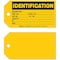 Brady Tag, Inventory, Paper, 3 in H x 5 3/4 in W, Black on Yellow, Rectangle, 100 PK 86740 - alternate 1