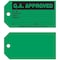 Brady Tag, Inspection, Paper, 3 in H x 5 3/4 in W, Black on Green, Rectangle, 100 PK 86771 - alternate 1