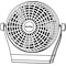 Air King 9" Blade Dia Table & Floor Fan, Non-Oscillating, 2 Speeds, 120VAC, Brown 9525 - alternate 2