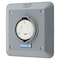 Hubbell Wiring Device-Kellems Locking Receptacle, L6-20R, 20 A, 250V AC, Single Phase, 2 Pole, Flush Mount, Screw Terminals, Gray HBL2320SR2 - alternate 1