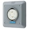 Hubbell Wiring Device-Kellems Locking Receptacle, L15-30R, 30 A, 250V AC, Three Phase, 3 Pole, Flush Mount, Screw Terminals, Gray HBL2720SR2 - alternate 1