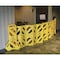 Zoro Select Portable Barricade, Polypropylene, 40" Height, 13 ft Length, 34 lb, Yellow FG9S1100YEL - alternate 2