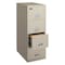 Fireking 15-1/4" W 4 Drawer Fire-Resistant Vertical File Cabinet, Parchment, Legal 4-2157-2PA - alternate 1