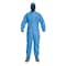 Dupont Hooded Disposable Coverall, L, Blue, SMS, zipper PB122SBULG002500 - alternate 1