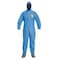 Dupont Hooded Disposable Coverall, L, Blue, SMS, zipper PB122SBULG002500 - alternate 2
