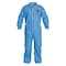 Dupont 10 Coverall. Collar. Elastic Wrists and Ankles. Elastic Waist. Blue. LG PB125SBULG002500 - alternate 1
