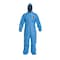 Dupont Hooded Disposable Coverall, M, Blue, SMS, zipper PB127SBUMD002500 - alternate 1