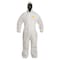 Dupont Hooded Disposable Coverall, M, White, SMS, zipper PB127SWHMD002500 - alternate 2