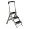 Louisville Step Stool, 3 Steps, 300 lb Load Capacity, 3.6 ft Overall Height, Aluminum, Silver L-2011-03 - alternate 1
