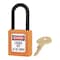 Master Lock Lockout Padlock, Keyed Alike, Thermoplastic, Orange, 1 1/2 in Shackle Height, 1 1/2 in Body Width 406KAORJ 4XX0005 - alternate 1