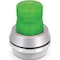 Edwards Signaling Horn Strobe, Horn, Pulse, 120VAC, 85 dB, Cast Aluminum, Green Lens, Gray Housing, Surface Mount 51XBRFG120A - alternate 1