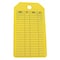 Zoro Select Tag, Cleaning and Maintenance, Cardstock, 5 3/4 in H x 3 1/4 in W, Yellow, Rectangle, 25 PK 41CN15 - alternate 1