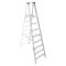 Werner 10 ft Aluminum Platform Stepladder, 300 lb Capacity P378 - alternate 1