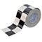 Brady Floor Marking Tape, Polyester, Checkered, Black, White, 4 in W., 8 mil Thickness 121915 - alternate 1