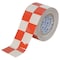 Brady Floor Marking Tape, Polyester, Checkered, Red, White, 3 in W., 8 mil Thickness 121917 - alternate 1