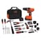 Black & Decker 20V MAX* Lithium Ion Drill/Driver + 68 Piece Project Kit LDX120PK - alternate 1