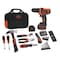 Black & Decker 12V MAX* Lithium Ion Drill/Driver + 59 Piece Project Kit BDCDD12PK - alternate 1