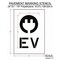 Rae Pavement Stencil, Combination Set, Electric Car Logo, 24 in Character Height, Not Applicable Font STL-108-52415 - alternate 2