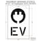 Rae Pavement Stencil, Combination Set, Electric Car Logo, 36 in Character Height, Not Applicable Font STL-108-53615 - alternate 2