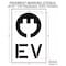 Rae Pavement Stencil, Combination Set, Electric Car Logo, 48 in Character Height, Not Applicable Font STL-116-54815 - alternate 2