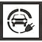 Rae Pavement Stencil, Symbol, Electric Car Logo, 24 in Character Height, Not Applicable Font, White STL-108-52412 - alternate 1