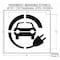 Rae Pavement Stencil, Symbol, Electric Car Logo, 36 in Character Height, Not Applicable Font, White STL-116-53612 - alternate 3