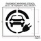 Rae Pavement Stencil, Symbol, Electric Car Logo, 36 in Character Height, Not Applicable Font, White STL-108-53612 - alternate 2