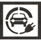 Rae Pavement Stencil, Symbol, Electric Car Logo, 36 in Character Height, Not Applicable Font, White STL-108-53612 - alternate 1