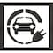Rae Pavement Stencil, Symbol, Electric Car Logo, 48 in Character Height, Not Applicable Font, White STL-116-54812 - alternate 1